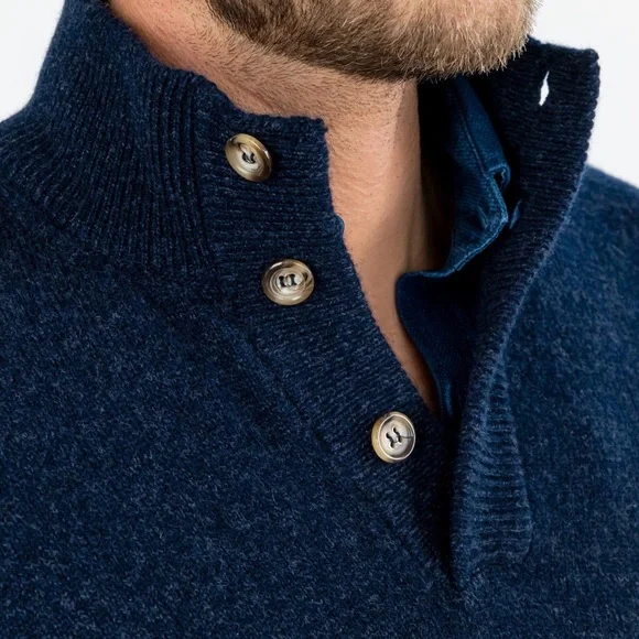 Ledbury navy blue merino wool sweater